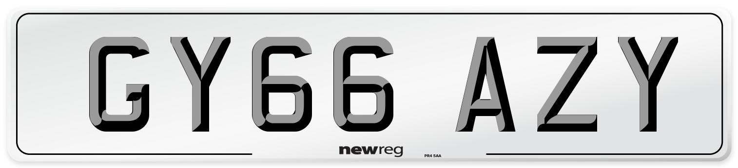 GY66 AZY Number Plate from New Reg